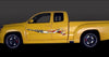 american flag vinyl decals on yellow pickup